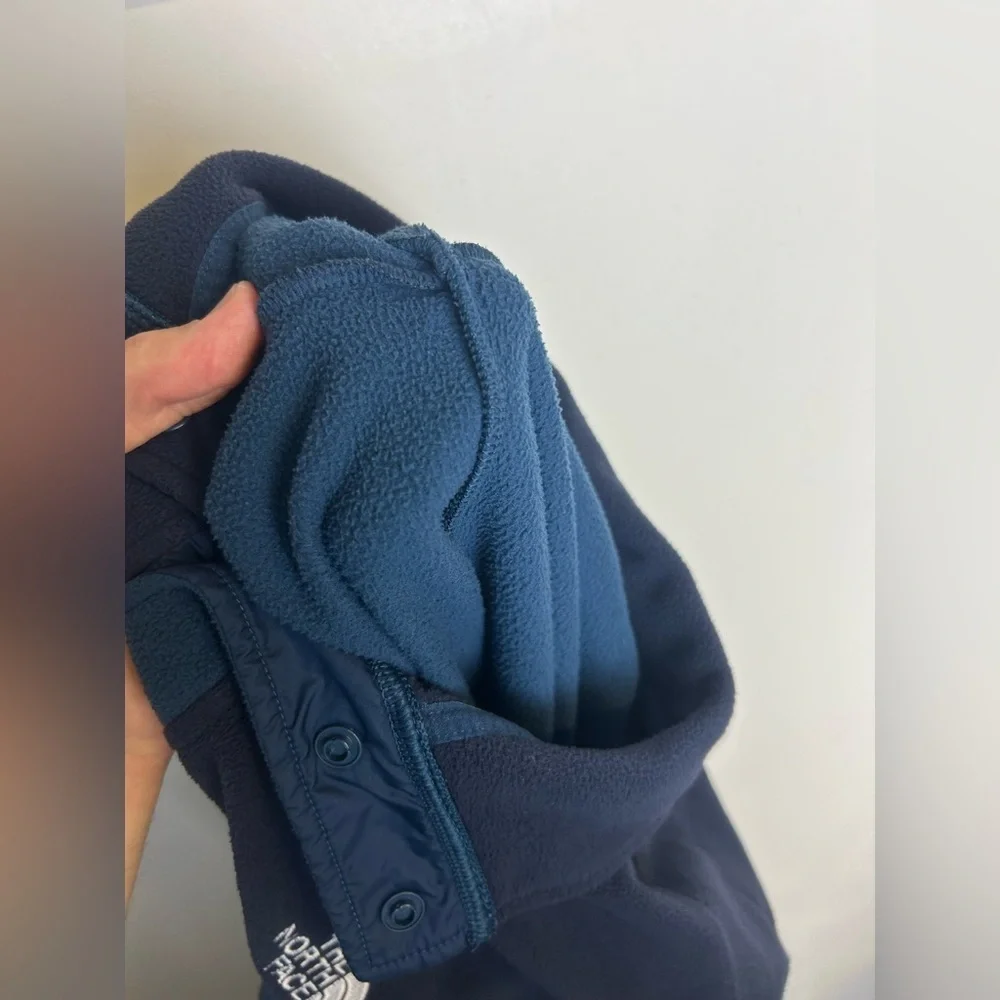The North Face Fleece Snap Button Sweatshirt Navy Blue Cabincore Outdoor Men M